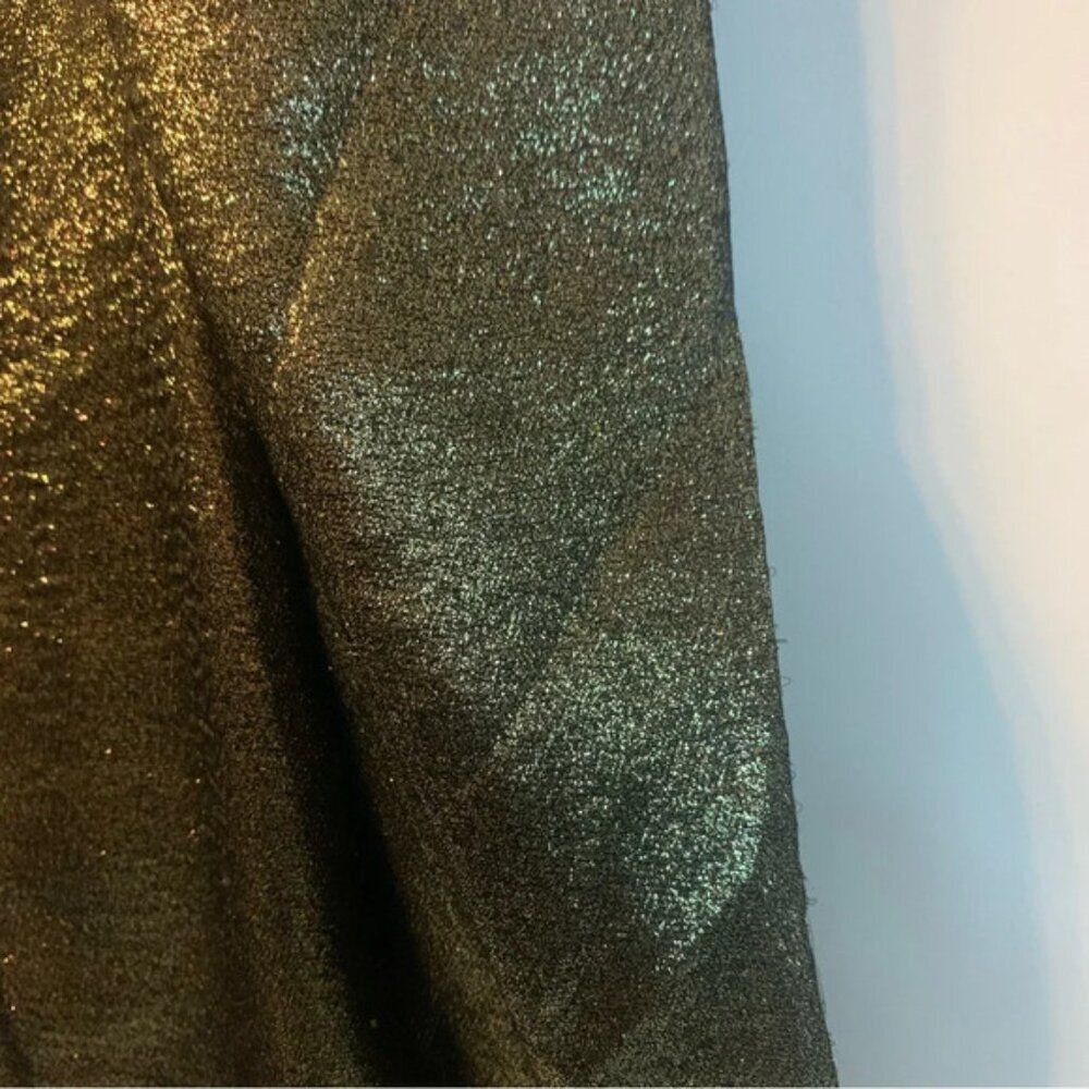 NWOT Sandro Julie Metallic Puffed Sleeve Woven Mini Dress 40 - Picture 11 of 16